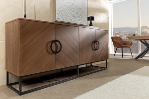 BUFET LIVING, GRANDEZZA 180CM, PRODUS DIN FURNIR LEMN, ASPECT NUC, ARTIM GROUP SELECTION - Img 7