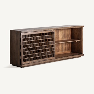 BUFET LIVING KLADNO 200CM, REALIZAT DIN LEMN DE MANGO, FINISAJ MARO, VICAL HOME - Img 4