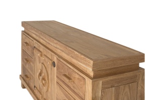 BUFET LIVING LUCCA 153CM, DIN LEMN DE TEC, CULOARE NATUR, ARTIM GROUP SELECTION - Img 5