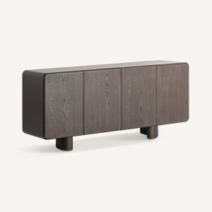 BUFET LIVING PRAVIA 200CM, FURNIR SI MDF DE NUC, RAFINAMENT DEOSEBIT, VICAL HOME