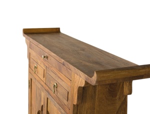 BUFET LIVING SAPHIR 120CM, REALIZAT DIN LEMN DE MANGO, CULOARE NATUR MIERE, STIL ORIENTAL, GINER Y COLOMER - Img 4