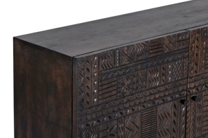BUFET LIVING, TRIBAL 180CM, LEMN DE MANGO ANTICHIZAT, MARO INCHIS, ARTIM GROUP SELECTION - Img 3