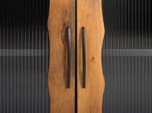 BUFET LIVING ZANZIBAR 190CM, REALIZAT DIN LEMN DE MANGO SI METAL, CULOARE NATUR/NEGRU, STIL INDUSTRIAL, GINER Y COLOMER - Img 7