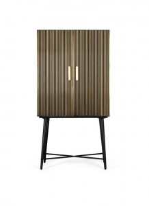 BUFET/ORGANIZATOR 163CM, BRONZ/NEGRU, LEMN MASIV MANGO SI METAL, GINER Y COLOMER - Img 1
