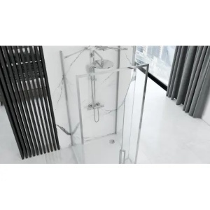 CABINA DE DUS RAPID SWING 120X100, CROM, FARA CADITA, CALITATE SUPERIOARA - Img 3