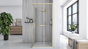 CABINA DE DUS REA CITY, CULISANTA, 90x90 CM, AURIU, DIN STICLA, FARA CADITA, CALITATE SUPERIOARA - Img 3