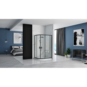 CABINA DE DUS REA LOOK, 100X80, NEAGRA, CU CADITA ALBA, STANGA/DREAPTA, CALITATE SUPERIOARA - Img 2