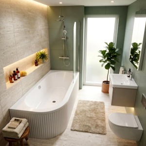 CADA BAIE ORION STRIPE DREAPTA 170 CM, DIN ACRIL, CALITATE SUPERIOARA - Img 5
