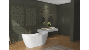 CADA FREESTANDING KERRANO, 150 CM, ALB, DIN ACRIL, CALITATE SUPERIOARA