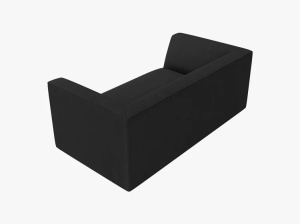 CANAPAEA RUBY, CU 2 LOCURI, NEAGRA, CU TAPITERIE DIN TEXTIL STRUCTURAT OTTAWA, MICADONI - Img 3