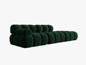 CANAPEA/COLTAR MODULAR BELLIS DREAPTA, 3 LOCURI, 282 CM, VERDE 38, TAPITERIE DIN CATIFEA, DESIGN DEOSEBIT - Img 5