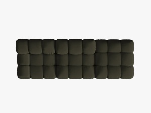 CANAPEA/COLTAR MODULAR BELLIS DREAPTA, 3 LOCURI, 282 CM, VERDE 77, TAPITERIE DIN CATIFEA 3D, DESIGN DEOSEBIT - Img 4