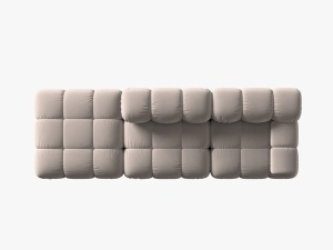 CANAPEA/COLTAR MODULAR BELLIS STANGA, 3 LOCURI, 282 CM, BEJ 16, TAPITERIE DIN CATIFEA, DESIGN DEOSEBIT - Img 3