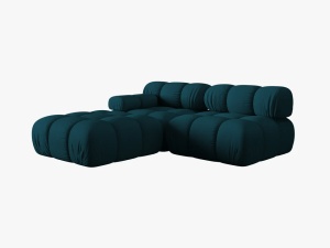 CANAPEA/COLTAR MODULAR BELLIS STANGA, 3 LOCURI, 282 CM, BLEUMARIN 87, TAPITERIE DIN CATIFEA 3D, DESIGN DEOSEBIT - Img 5