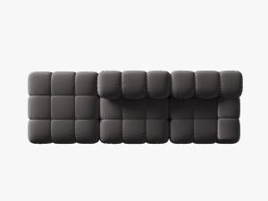CANAPEA/COLTAR MODULAR BELLIS STANGA, 3 LOCURI, 282 CM, GRI INCHIS 97, TAPITERIE DIN CATIFEA, DESIGN DEOSEBIT - Img 5
