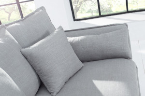 CANAPEA COMFORTABILA CU 3 LOCURI, TEXTIL FIN GRI, DESIGN MODERN, ARTIM GROUP SELECTION - Img 3