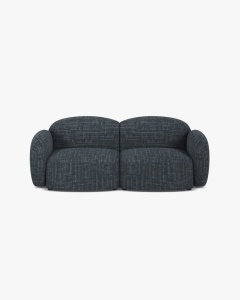 CANAPEA CU 2 LOCURI BLAIR, 194X 95, ALBASTRU MARIN, CU TAPITERIE DIN TEXTIL STRUCTURAT BALTIMORE, MICADONI - Img 3