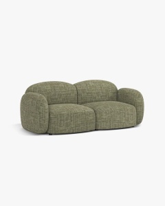 CANAPEA CU 2 LOCURI BLAIR, 194X 95, VERDE MASLINIU, CU TAPITERIE DIN TEXTIL STRUCTURAT BALTIMORE, MICADONI