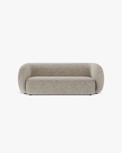 CANAPEA CU 2 LOCURI KATE, MELANJ BEJ, 183X99 CM, TAPITAT CU TAPITERIE DIN TEXTIL STRUCTURAT PUENTE, MICADONI