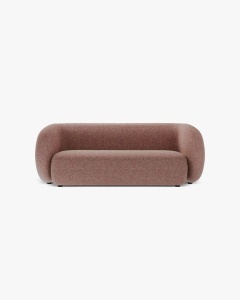 CANAPEA CU 2 LOCURI KATE, MELANJ MELANJ ROZ, 183X99 CM, TAPITAT CU TAPITERIE DIN TEXTIL STRUCTURAT PUENTE, MICADONI - Img 2
