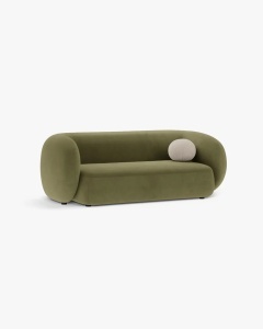CANAPEA CU 2 LOCURI KATE, VERDE, 183X99 CM, TAPITAT CU TAPITERIE DIN TEXTIL CATIFEA SALVADOR, MICADONI