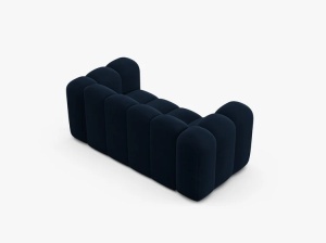 CANAPEA CU 2 LOCURI LUPIN 170, ALBASTRU ROYAL, CU TAPITERIE DIN TEXTIL CATIFEA SALVADOR, MICADONI - Img 3