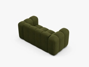 CANAPEA CU 2 LOCURI LUPIN 170, VERDE MASLINIU INCHIS, CU TAPITERIE DIN TEXTIL BOUCLE BALOO MICADONI - Img 3
