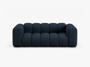 CANAPEA CU 2 LOCURI LUPIN 198, ALBASTRU INCHIS, CU TAPITERIE DIN TEXTIL BOUCE BALOO, MICADONI