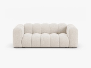 CANAPEA CU 2 LOCURI LUPIN 198, BEJ DESCHIS, CU TAPITERIE DIN TEXTIL BOUCE BALOO, MICADONI