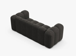 CANAPEA CU 2 LOCURI LUPIN 198, GRI, CU TAPITERIE DIN TEXTIL CHENILLE EDEN, MICADONI - Img 3