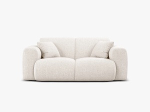 CANAPEA CU 2 LOCURI, MOLINO, 170 CM, BEJ DESCHIS, CU TAPITERIE DIN TEXTIL CHENILLE EDEN, MICADONI