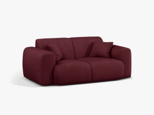 CANAPEA CU 2 LOCURI, MOLINO, 170 CM, BORDO, CU TAPITERIE DIN TEXTIL CHENILLE REBEL, MICADONI - Img 2