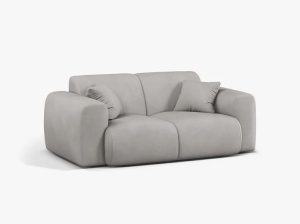 CANAPEA CU 2 LOCURI, MOLINO, 170 CM, GRI DESCHIS, CU TAPITERIE DIN TEXTIL CHENILLE REBEL, MICADONI - Img 2