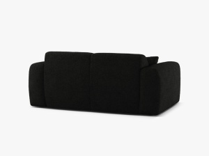 CANAPEA CU 2 LOCURI, MOLINO, 170 CM, NEGRU, CU TAPITERIE DIN TEXTIL BOUCLE BALOO, MICADONI - Img 3