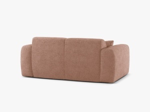 CANAPEA CU 2 LOCURI, MOLINO, 170 CM, ROZ PUDRAT, CU TAPITERIE DIN TEXTIL BOUCLE BALOO, MICADONI - Img 3