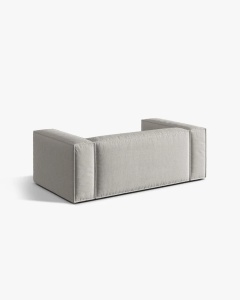 CANAPEA CU 2 LOCURI, NURIA GRI DESCHIS, 170X110 CM, TAPITAT CU TAPITERIE DIN TEXTIL STRUCTURAT LIBERTY, MICADONI - Img 3
