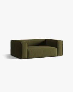 CANAPEA CU 2 LOCURI, NURIA VERDE MUSCHI 170X110 CM, TAPITAT CU TAPITERIE DIN TEXTIL CATIFEA PARIS, MICADONI - Img 2