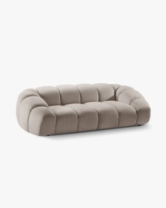 CANAPEA CU 3 LOCURI DIANA, BEJ INCHIS, 234X114 CM, TAPITAT CU TAPITERIE DIN TEXTIL 3D SONIC, MICADONI - Img 3