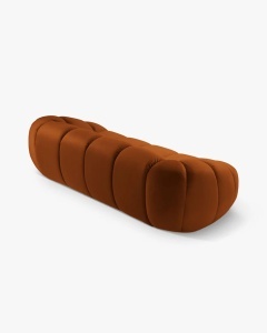 CANAPEA CU 3 LOCURI DIANA, SCORTISOARA, 114X254 CM, TAPITAT CU TAPITERIE DIN TEXTIL CATIFEA SALVADOR, MICADONI - Img 3