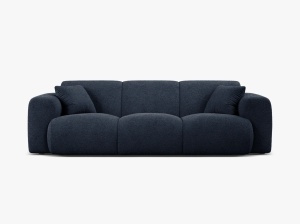 CANAPEA CU 3 LOCURI, MOLINO, 235 CM, ALBASTRU INCHIS, CU TAPITERIE DIN TEXTIL BOUCLE BALOO, MICADONI