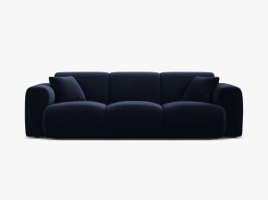 CANAPEA CU 3 LOCURI, MOLINO, 235 CM, ALBASTRU ROYAL, CU TAPITERIE DIN TEXTIL CATIFEA VELVET CASINO, MICADONI