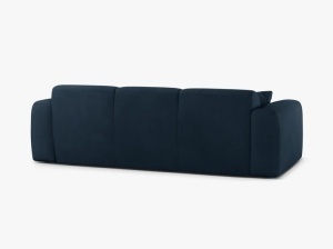 CANAPEA CU 3 LOCURI, MOLINO, 235 CM, ALBASTRU ROYAL, CU TAPITERIE DIN TEXTIL CHENILLE REBEL, MICADONI - Img 3