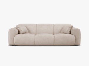 CANAPEA CU 3 LOCURI, MOLINO, 235 CM, BEJ, CU TAPITERIE DIN TEXTIL CHENILLE REBEL, MICADONI