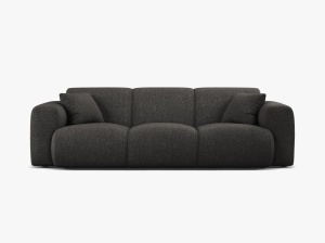 CANAPEA CU 3 LOCURI, MOLINO, 235 CM, GRI ANTRACIT, CU TAPITERIE DIN TEXTIL CHENILLE EDEN, MICADONI