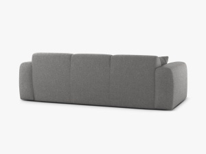 CANAPEA CU 3 LOCURI, MOLINO, 235 CM, GRI DESCHIS, CU TAPITERIE DIN TEXTIL CHENILLE EDEN, MICADONI - Img 3