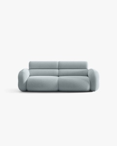 CANAPEA CU 3 LOCURI, NEO, ALBASTRU DESCHIS, 220X100 CM, TAPITAT CU TAPITERIE DIN TEXTIL BOUCLE BALOO, MICADONI