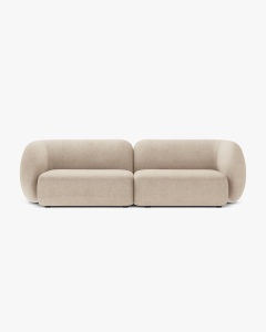CANAPEA CU 4 LOCURI KATE, BEJ, 243X99 CM, TAPITAT CU TAPITERIE DIN TEXTIL BOUCLE BALOO, MICADONI