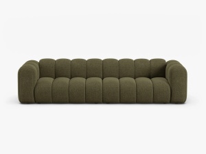 CANAPEA CU 4 LOCURI LUPIN 288, VERDE, CU TAPITERIE DIN TEXTIL CHENILLE EDEN, MICADONI - Img 1