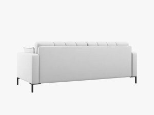 CANAPEA CU 4 LOCURI, MAMAIA GRI DESCHIS NEVE, CU TAPITERIE DIN TEXTIL FIN, MICADONI - Img 3