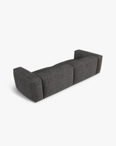 CANAPEA CU 4 LOCURI, MARTINA, GRI ANTRACIT, 320 CM, CU TAPITERIE DIN TEXTIL BOUCLE MONET, MICADONI - Img 3